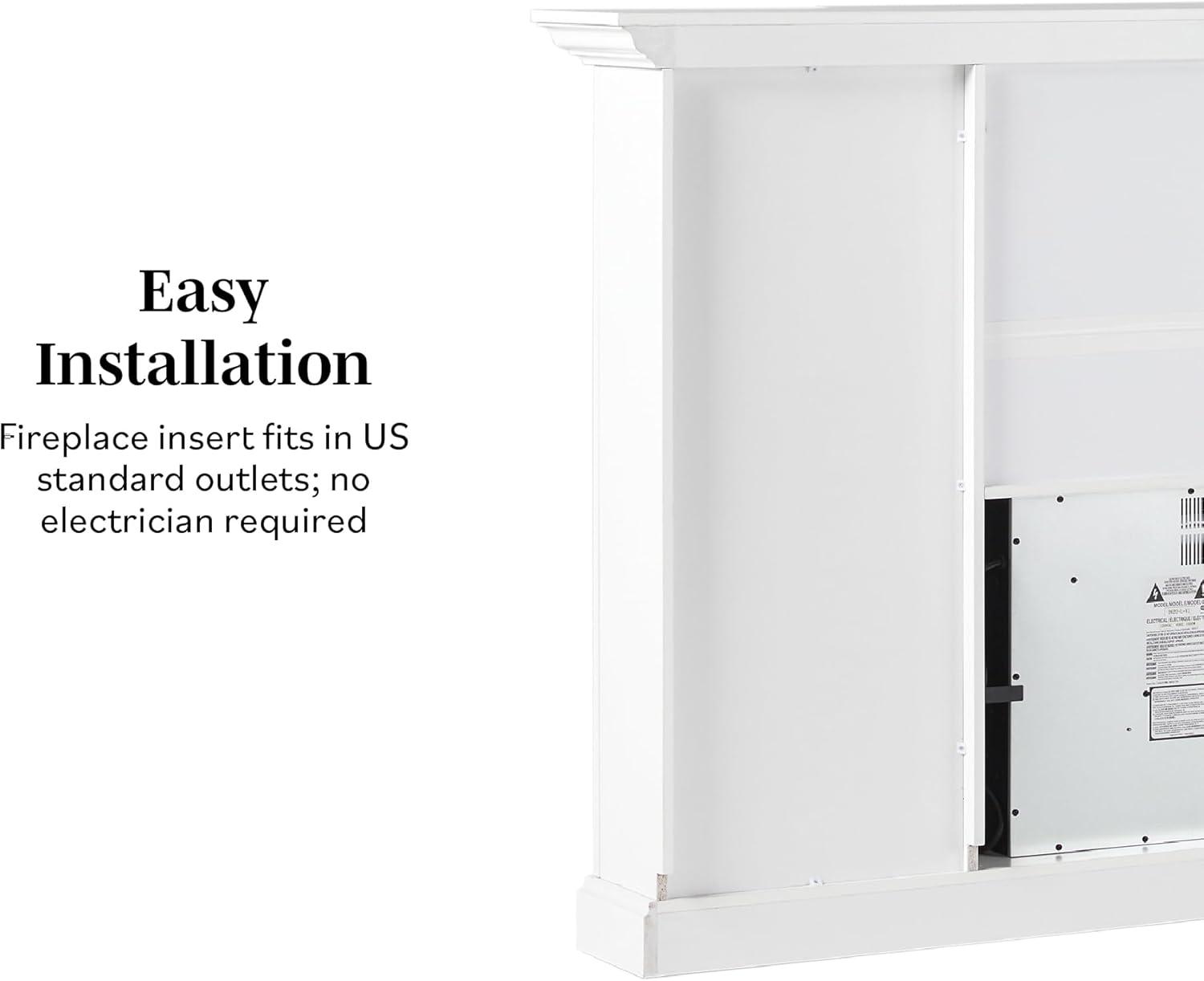 Red Barrel Studio® Traditional 70” Mantel Fireplace with Open Shelving