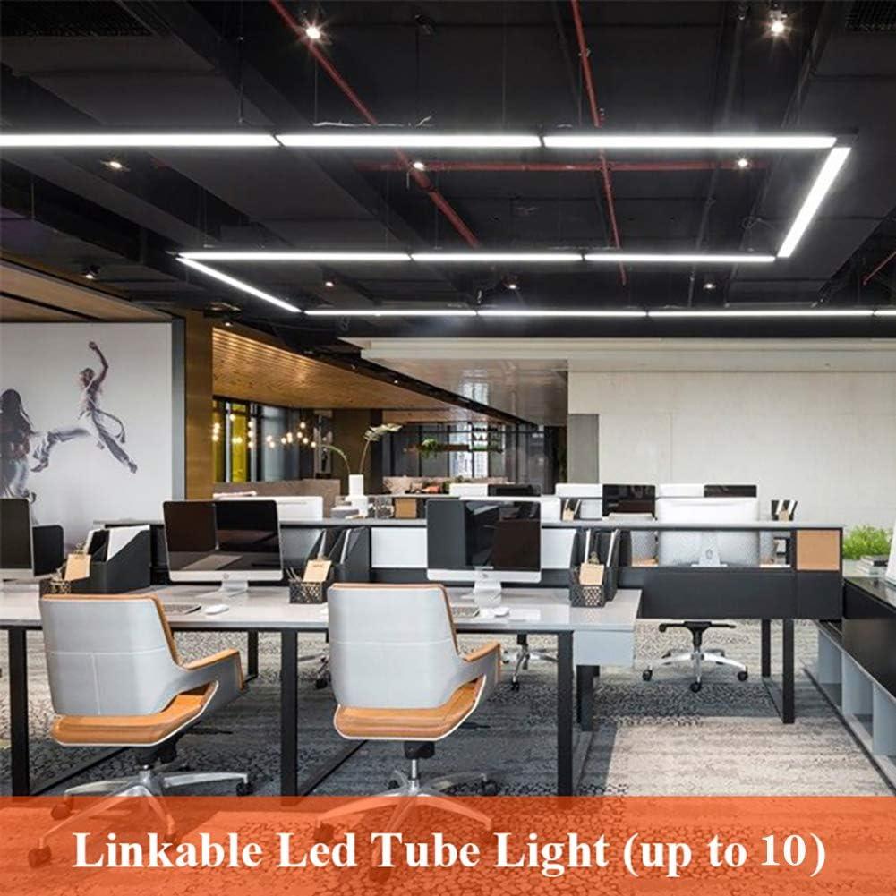 Airand LED Shop Lights for Garage 4FT with Plug, Utility Linkable LED Tube Light 5000K Under Cabinet Lighting,3600 LM LED Ceiling and Closet Light 36W, Corded Electric with ON/Off Switch