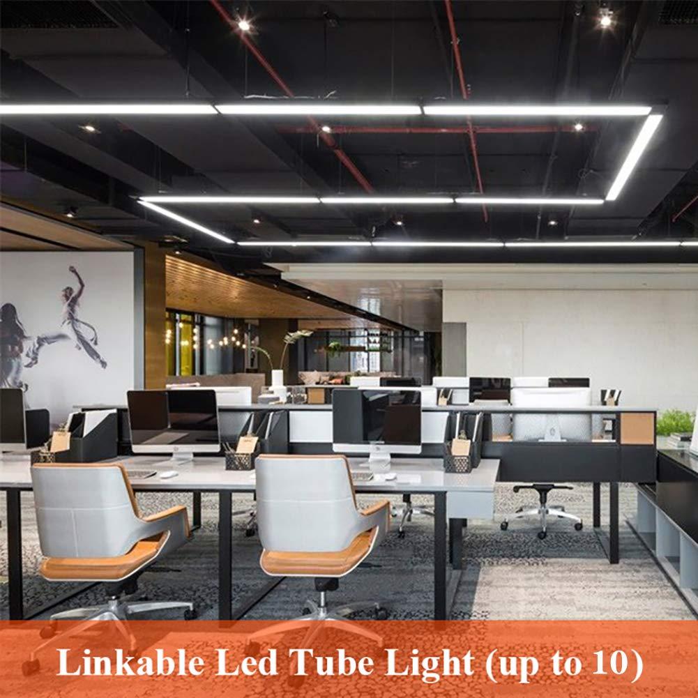 Airand LED Shop Lights for Garage 4FT with Plug, Utility Linkable LED Tube Light 5000K Under Cabinet Lighting,3600 LM LED Ceiling and Closet Light 36W, Corded Electric with ON/Off Switch