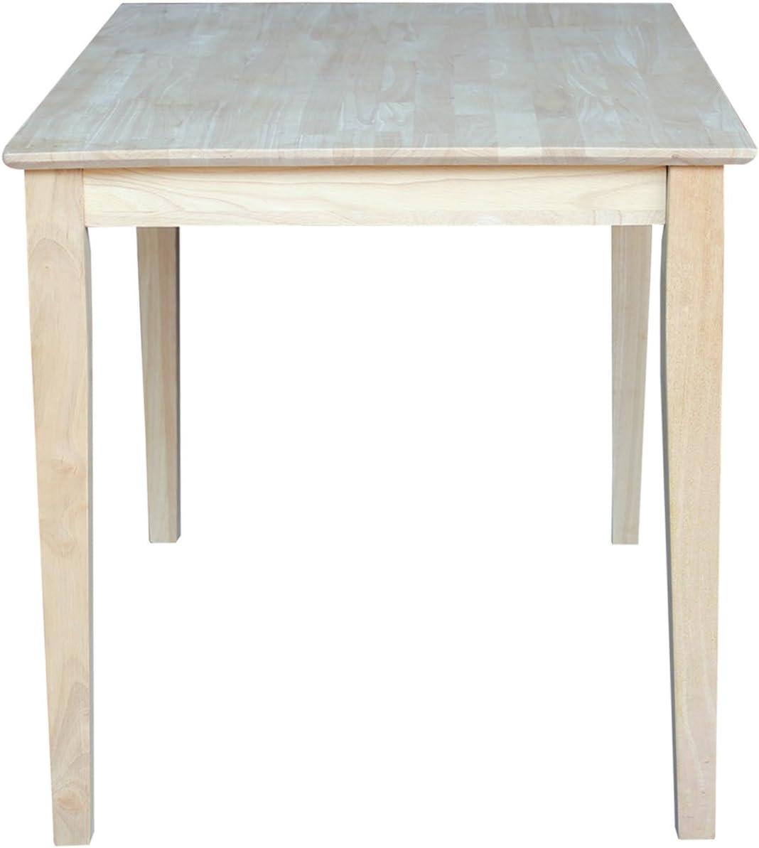 30" X 42" Solid Wood Dining Table Unfinished - International Concepts