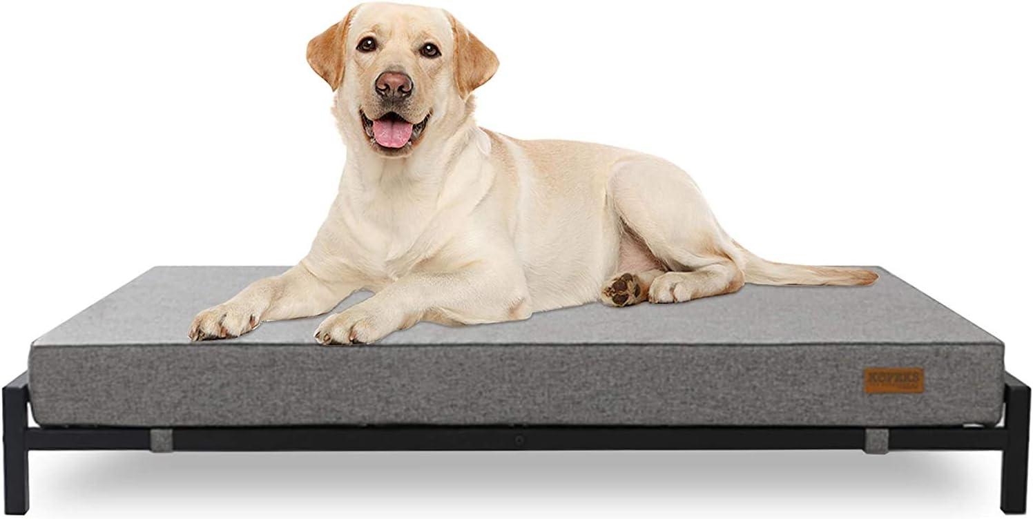 KOPEKS Elevated Foam Dog Bed - XL - Grey