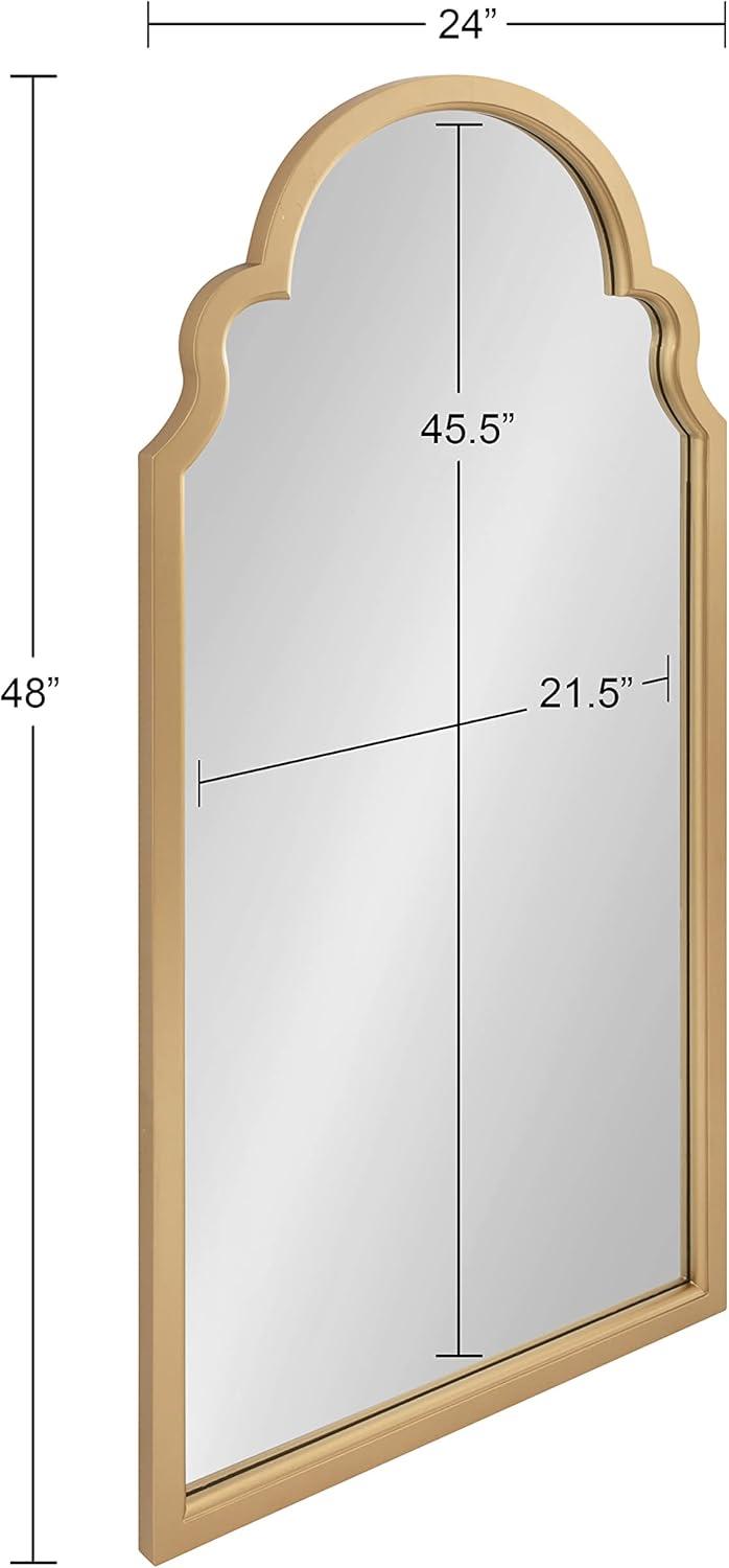 Kate and Laurel Hogan Arch MDF Full Length Mirror, 24x48, Gold