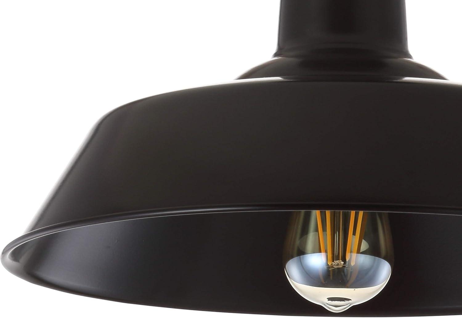 Chloe Lighting Friedrich Industrial-Style 1 Light Rubbed Bronze Semi-Flush Ceiling Fixture 14" Wide