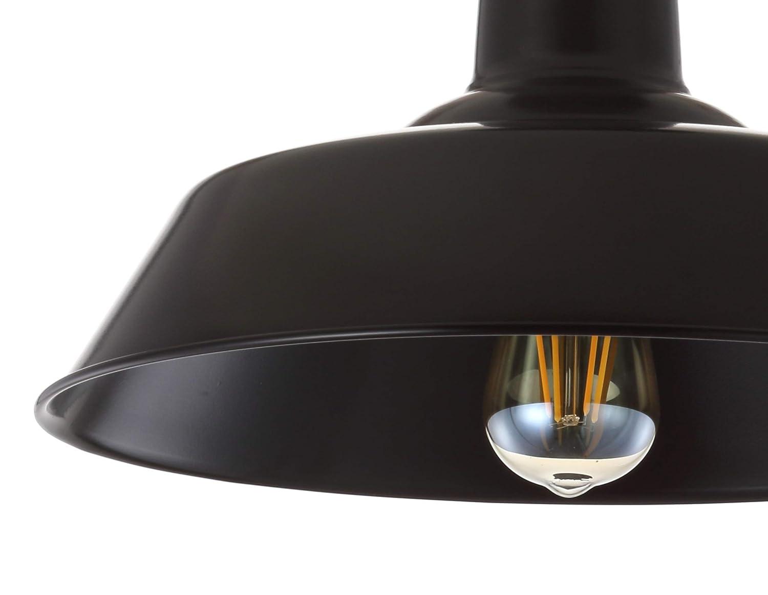 Chloe Lighting Friedrich Industrial-Style 1 Light Rubbed Bronze Semi-Flush Ceiling Fixture 14" Wide