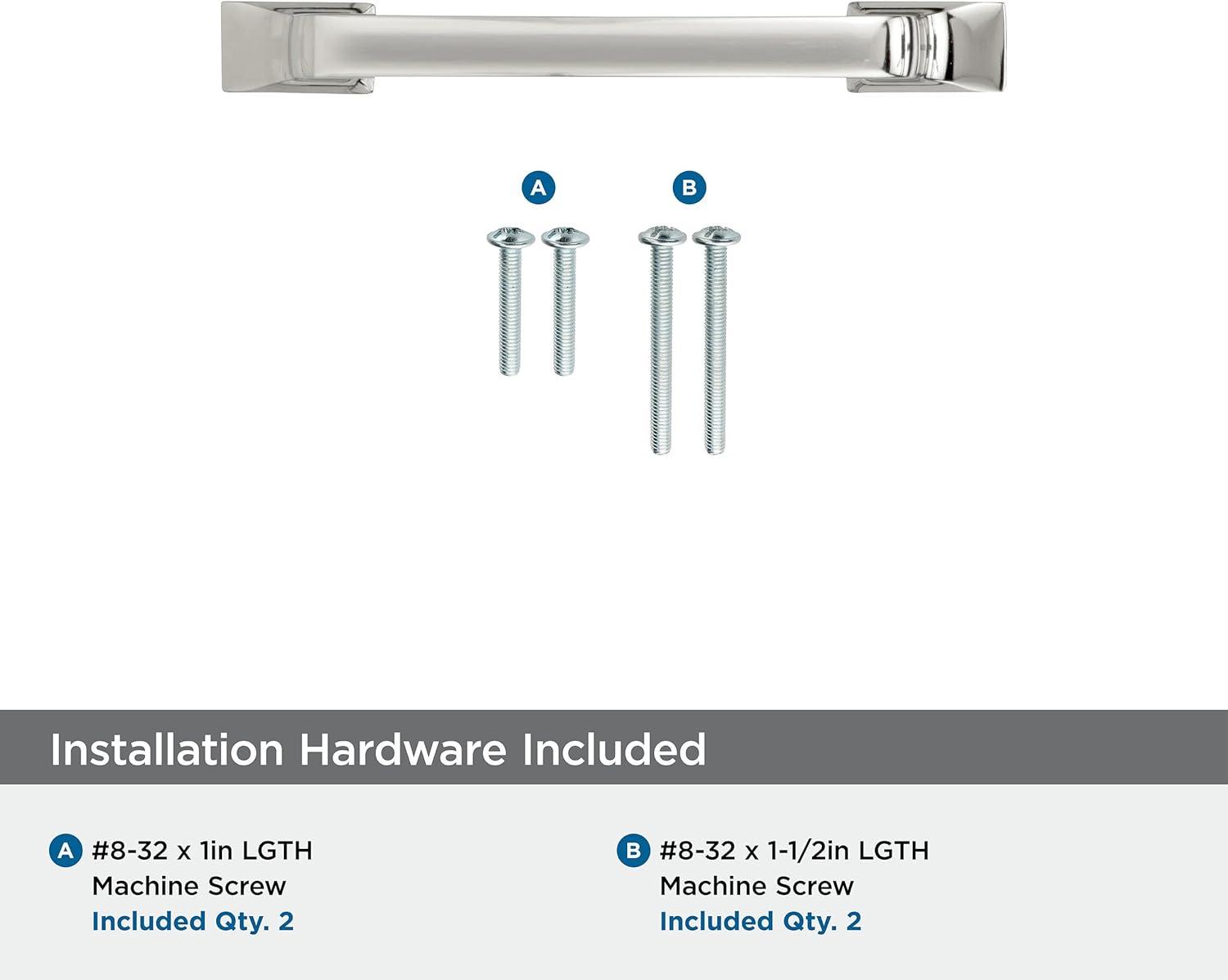 Amerock Westerly 3 inch (76mm) Center-to-Center Polished Nickel Cabinet Pull