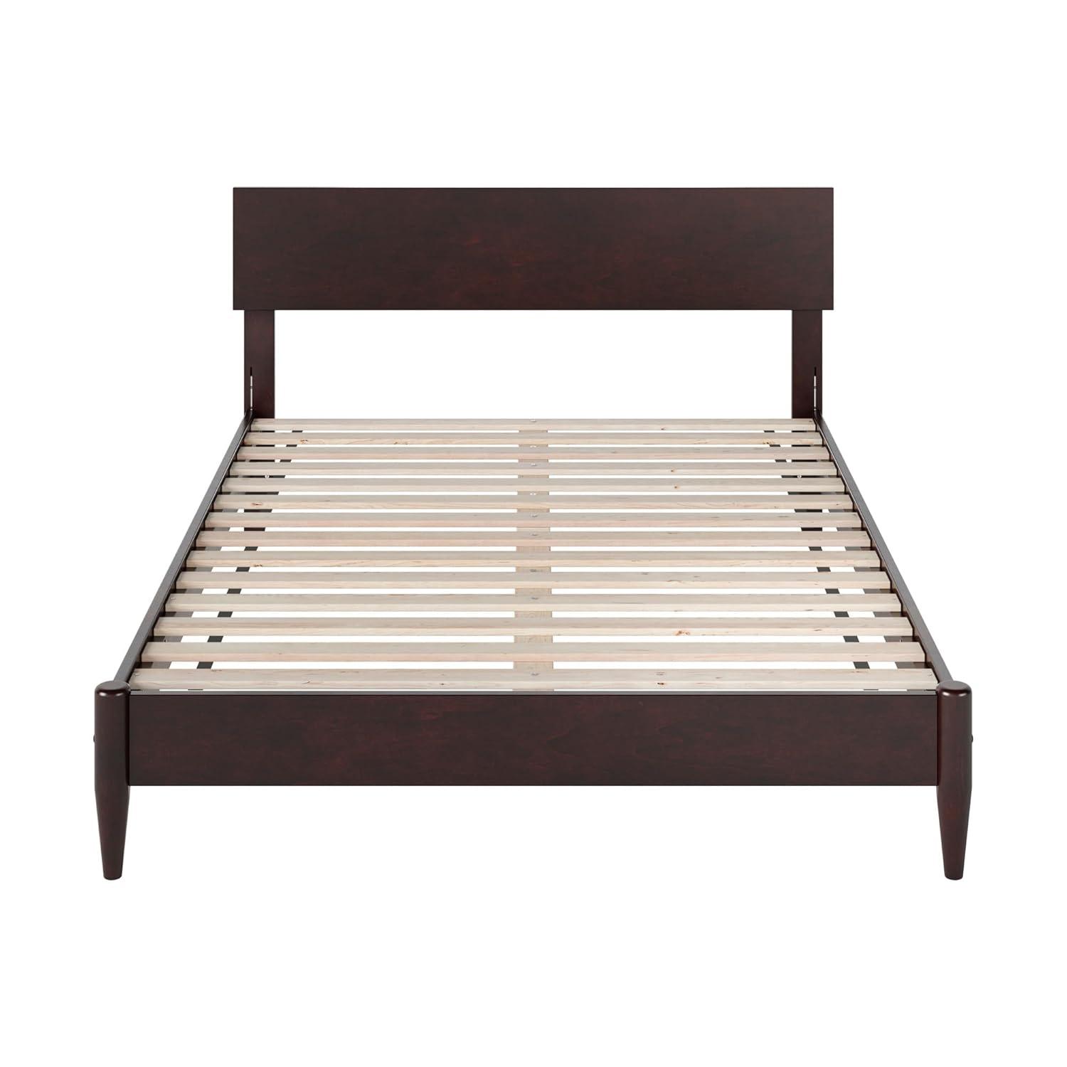 AFI Aria Full Modern Solid Wood Low Profile Platform Bed, Espresso