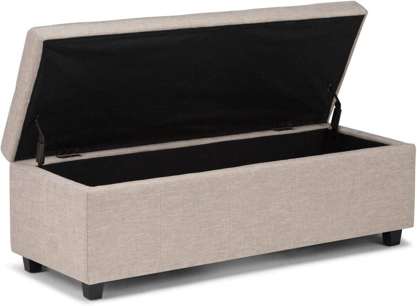Simpli Home Castleford Large Storage Ottoman Bench