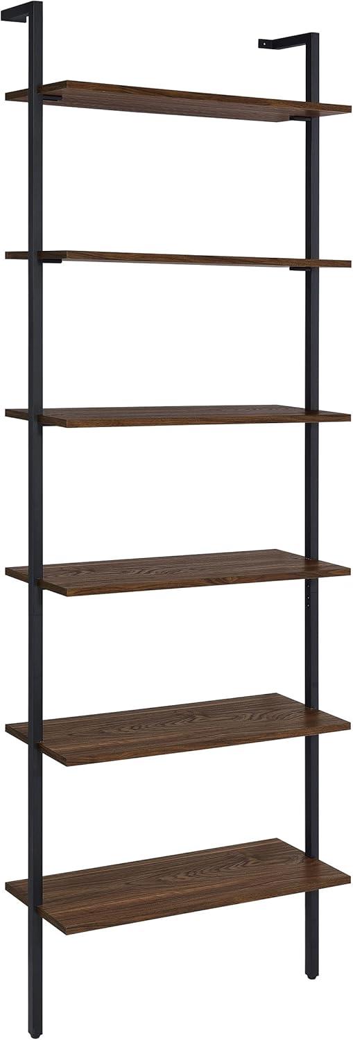 Owens 31-inch 6-shelf Wall Bookshelf Walnut