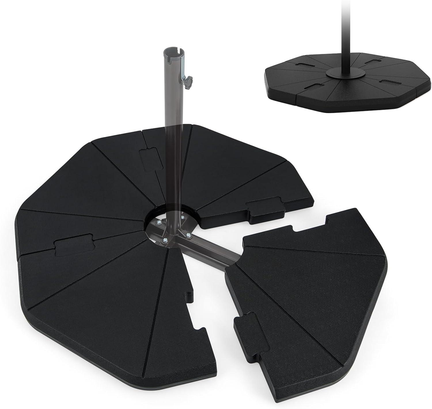 Heavy Duty Black Metal and HDPE Fillable Umbrella Base