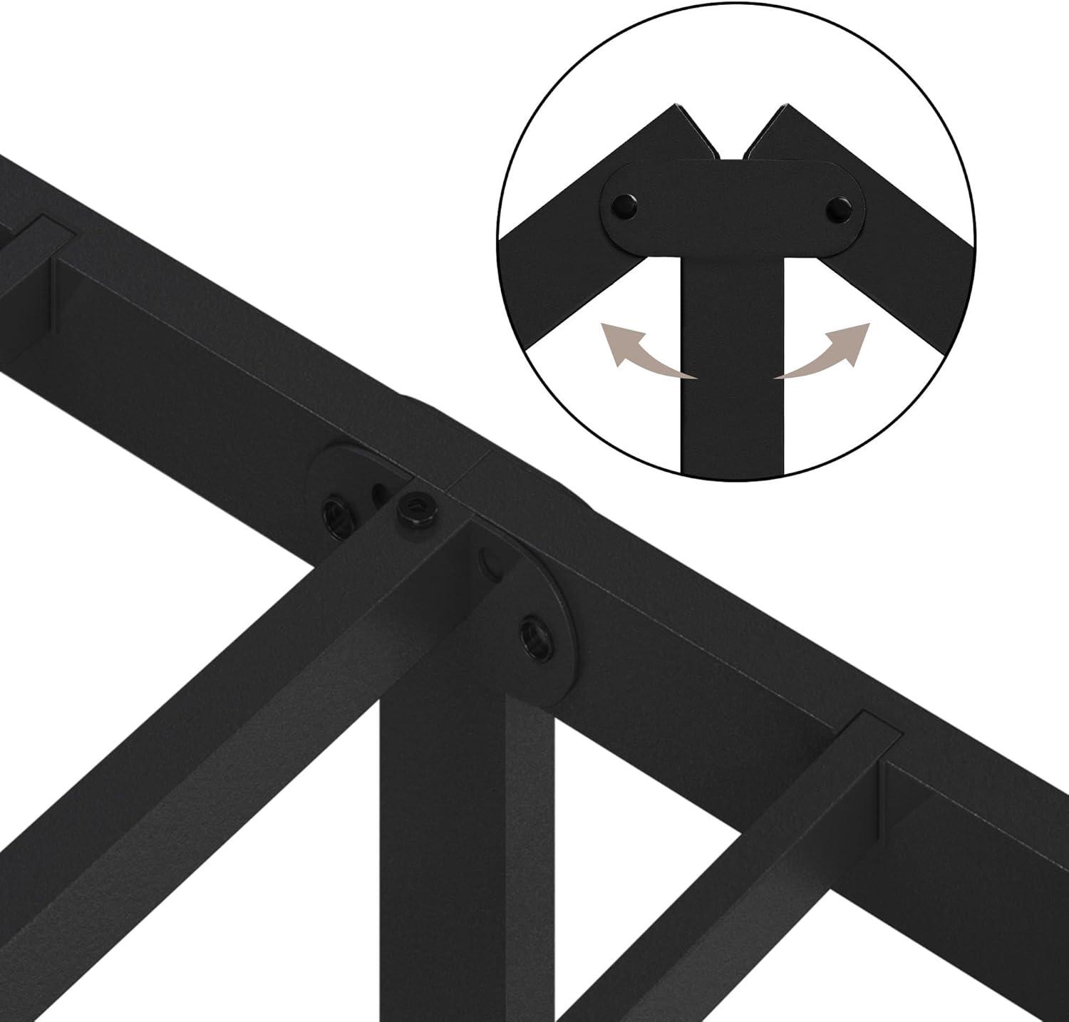 14 inches Queen Bed Frames No Box Spring Needed ,2500 lbs Heavy Duty Metal Platform Bed Frame with Storage Queen Size for Adult Black