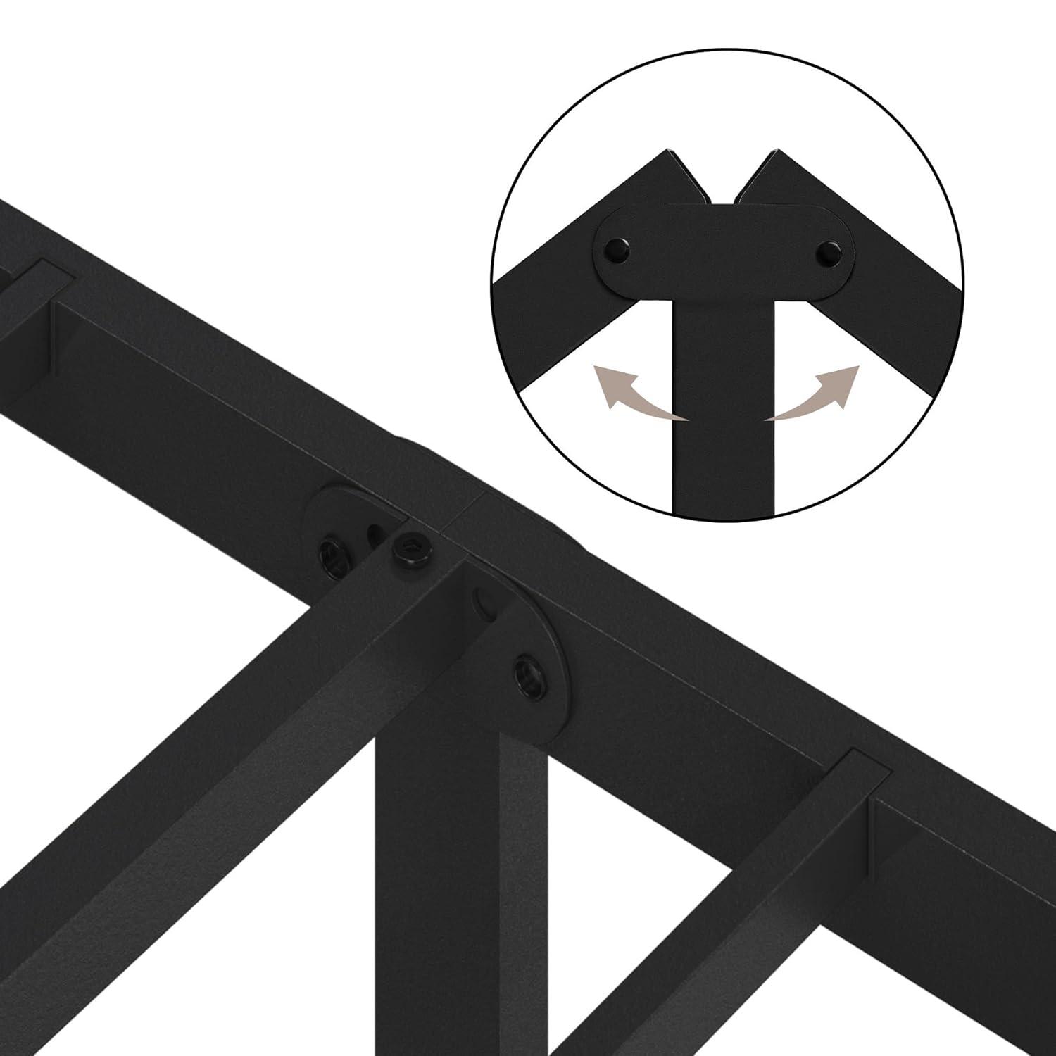 14 inches Queen Bed Frames No Box Spring Needed ,2500 lbs Heavy Duty Metal Platform Bed Frame with Storage Queen Size for Adult Black