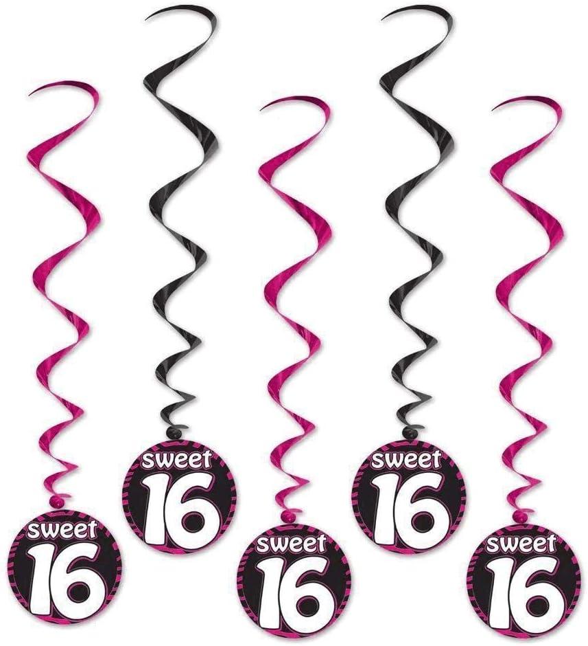 Beistle 3' 7" Sweet 16 Whirls 15/Pack 54282