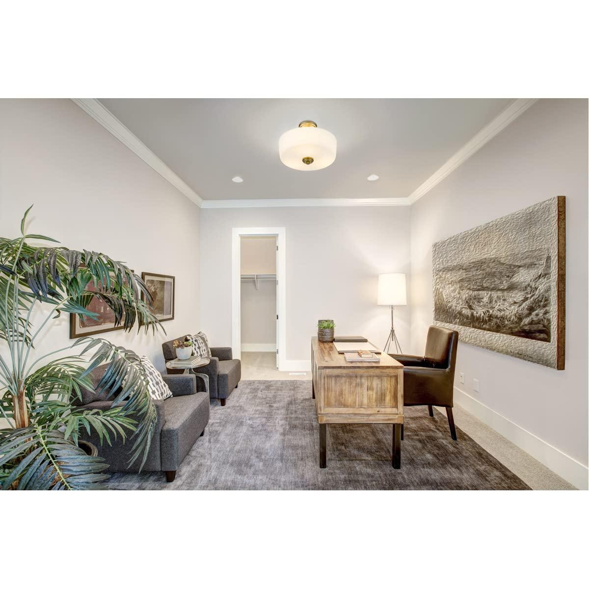 Z-Lite 220SF3-HBR Arlington 15 Inch Flush Mount Ceiling Light, Brass