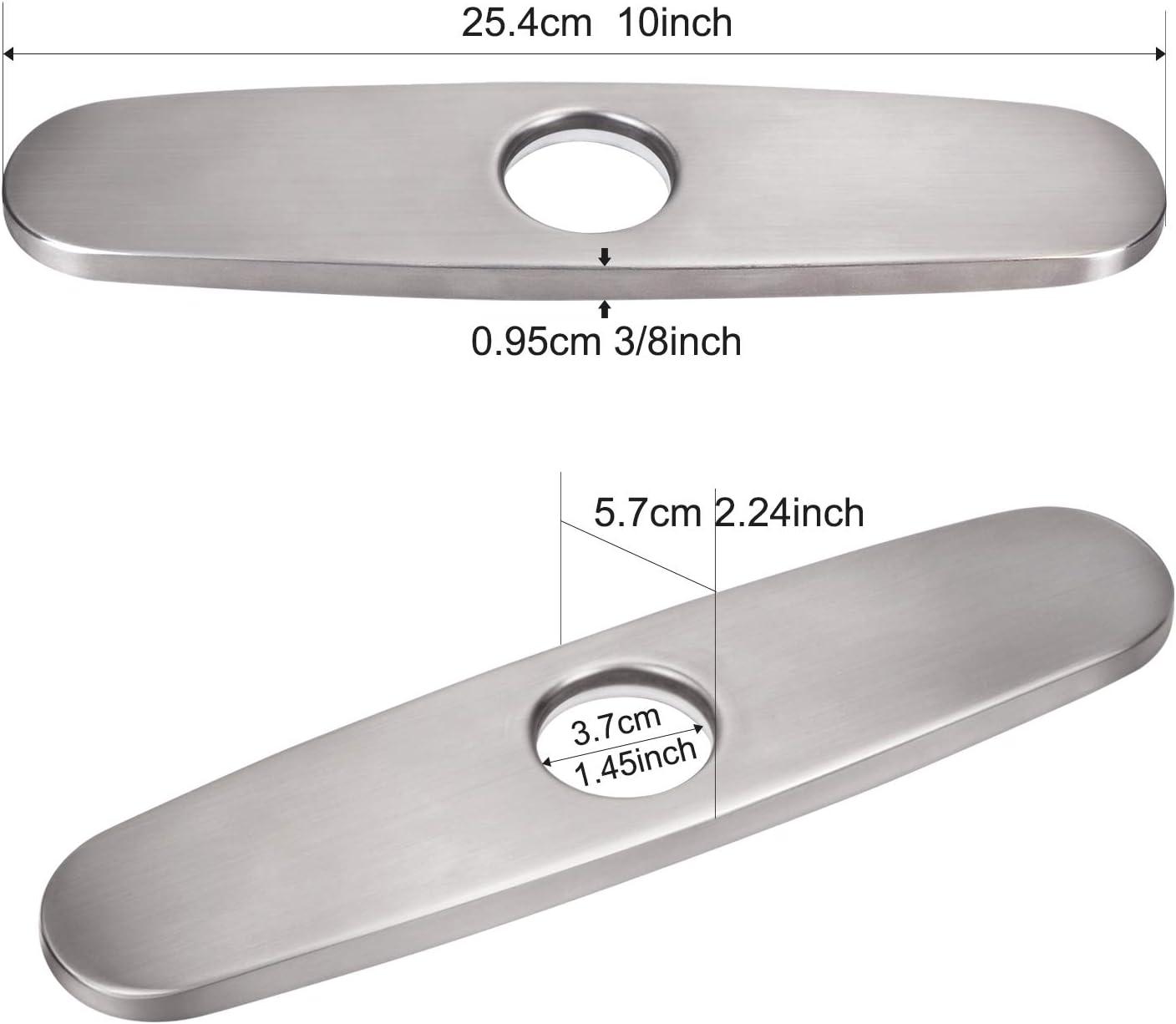 10-Inch Escutcheon Hole Covers In Stainless Steel , Suitable For 1 Or 3-Hole Bathroom Or Kitchen Sink Faucets