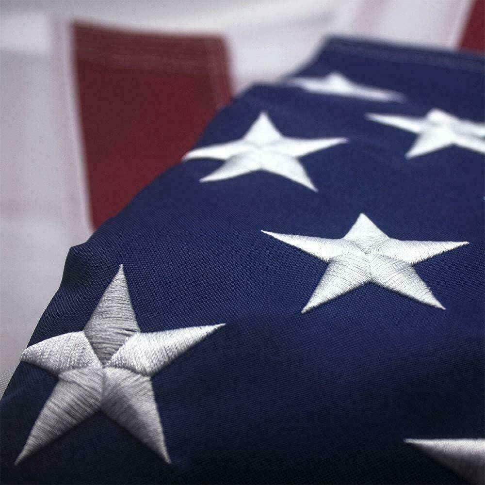 Heavy Duty 3x5 FT American Flag with Embroidered Stars