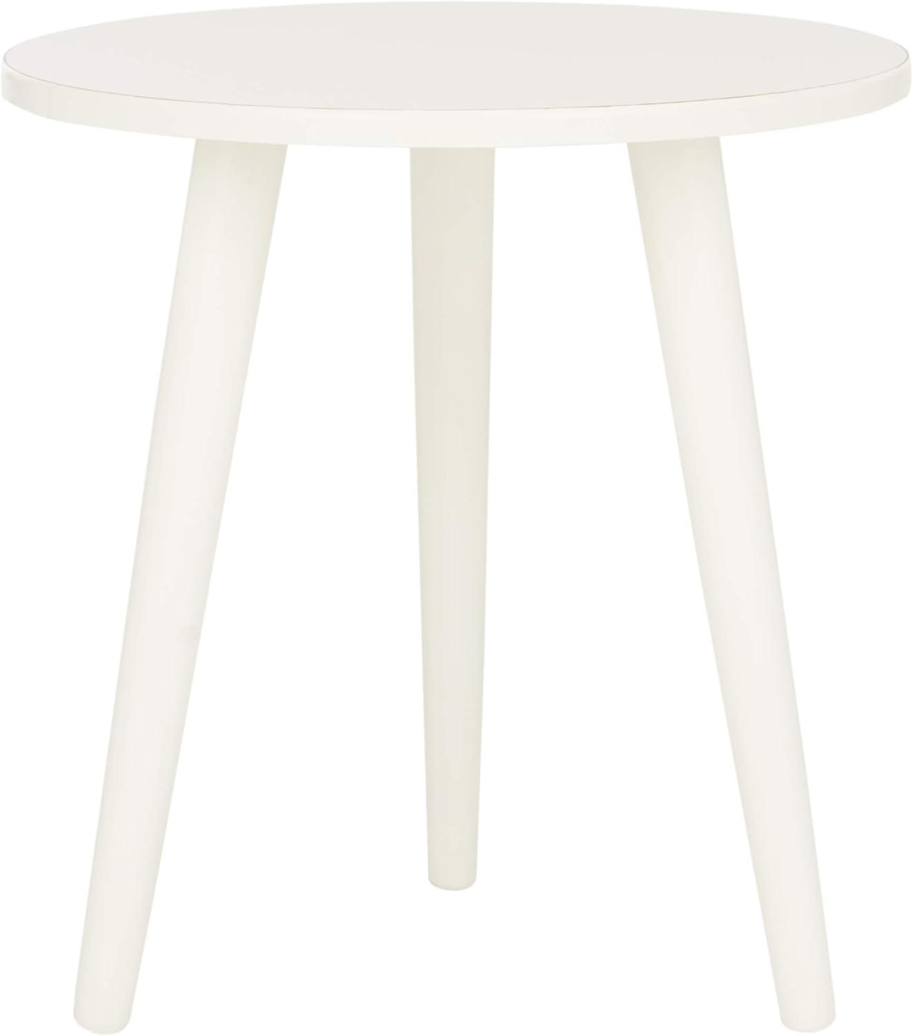 Orion Round Accent Table - Vintage White - Safavieh.