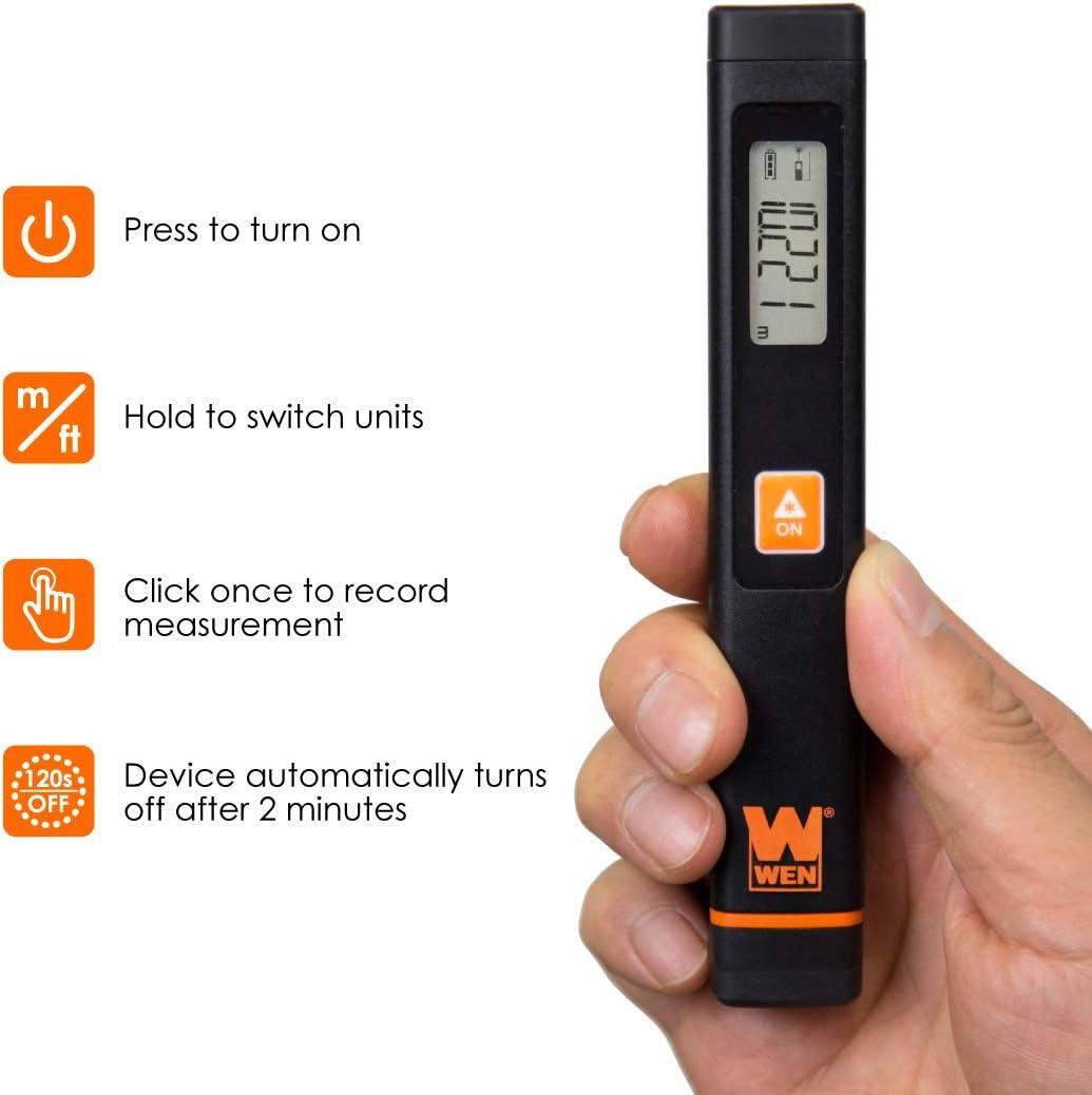 WEN Multi-Unit Pocket Laser Distance Measure with 32-Foot Range