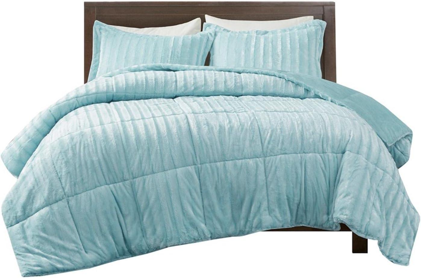 Faux Fur 3 Piece Comforter Set