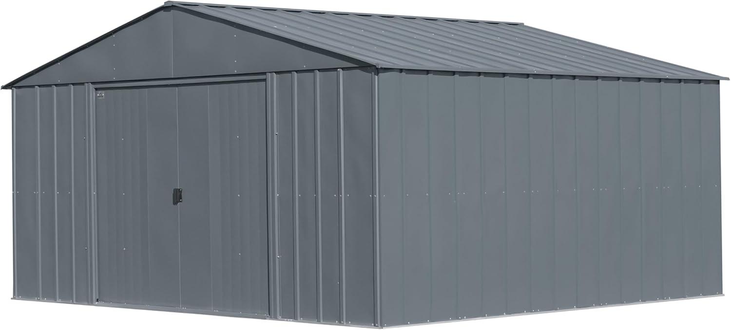 Charcoal Gray 14' x 12' Steel Storage Shed