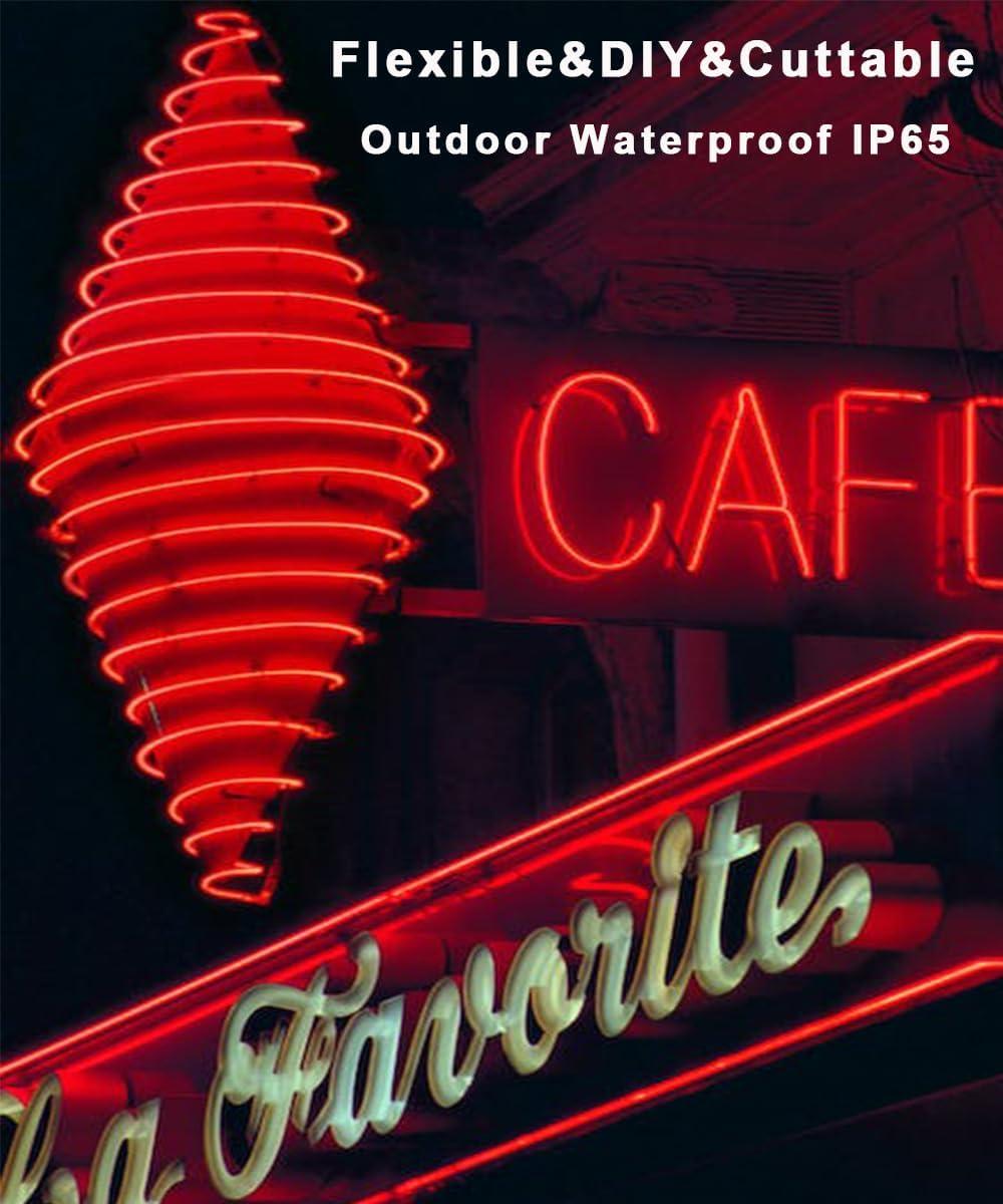 12V COB LED Strip Light Daylight White 5000K Waterproof IP65 480LEDs/M Super Bright 4000Lm CRI>90 16.4ft/5M Dotless High Density Cuttable Flexible for Cabinet Home DIY Lighting Projects