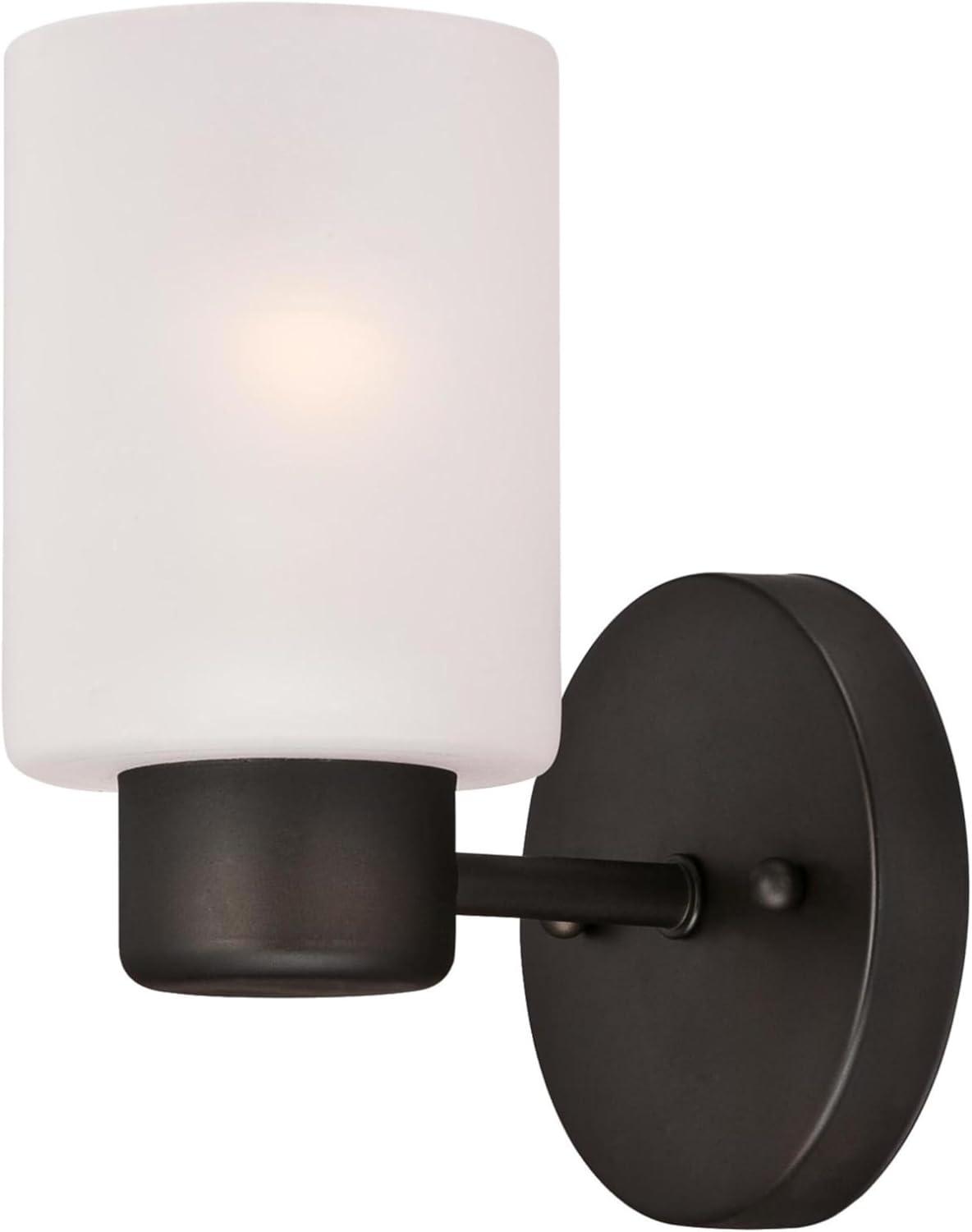 Sylvestre Bronze Wall Sconce with Frosted Glass Shade