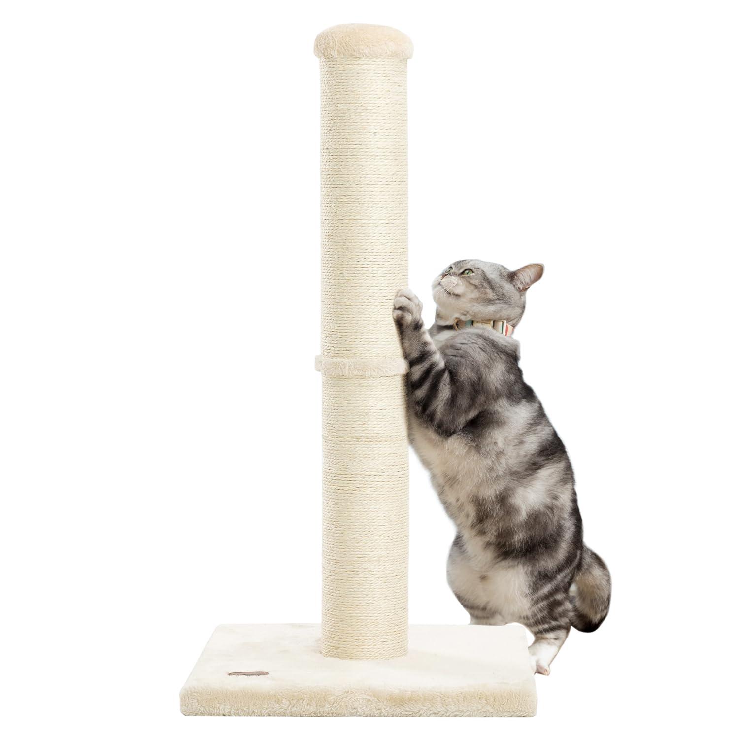 Tucker Murphy Pet™ 34Inch Cat Scratching Post With Natural Sisal Rope 4.3Inch Large Diameter Scratcher Post Tree For Indoor Cats