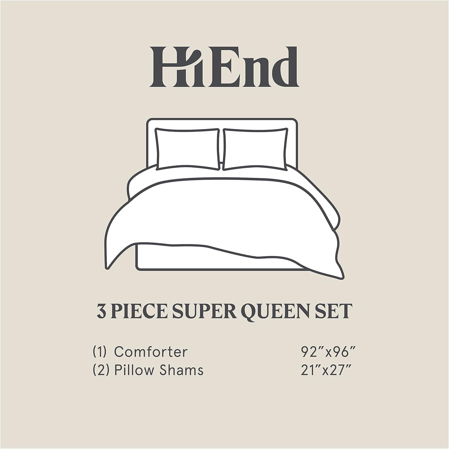 Full White Cotton Plaid Bedspread Set