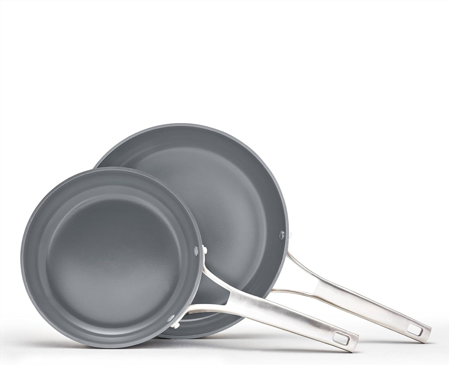 Calphalon  Premier Ceramic Nonstick 8" and 10" Frying Pan Set, Midnight Blue