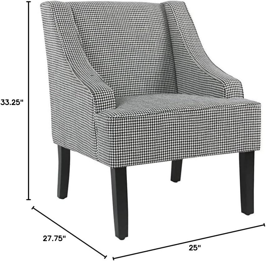 Classic Swoop Accent Armchair Brindle Gray- HomePop