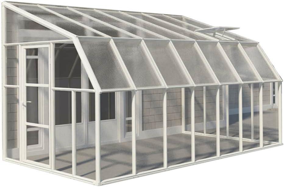 White Polycarbonate and Acrylic 8' x 14' Walk-In Greenhouse