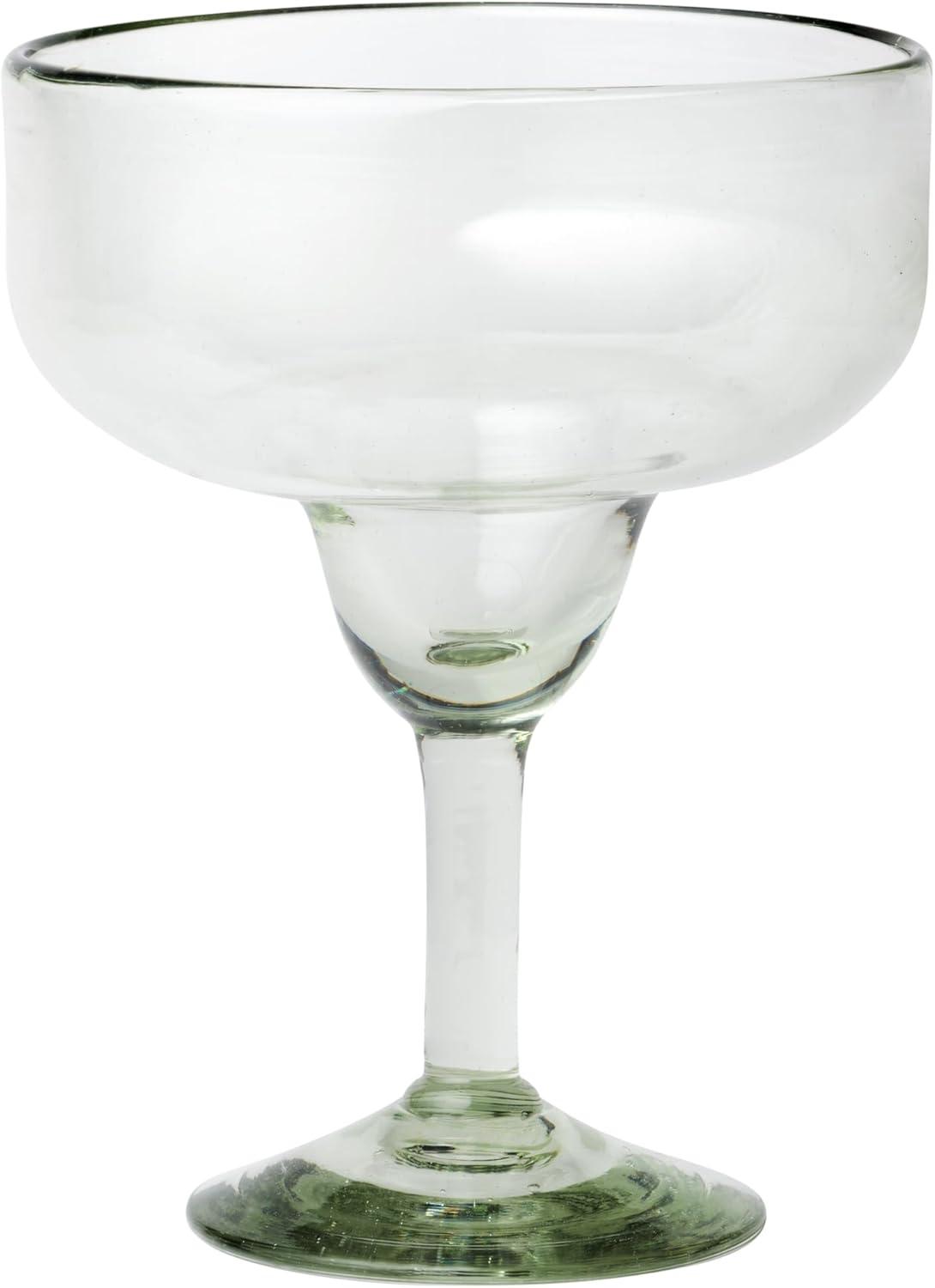 Clear Handblown Margarita Glassware Set, 16oz, Set of 6