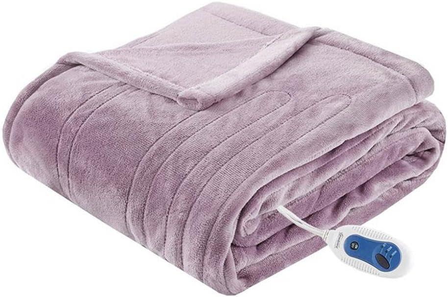 Beautyrest Heated Plush Oversized Throw