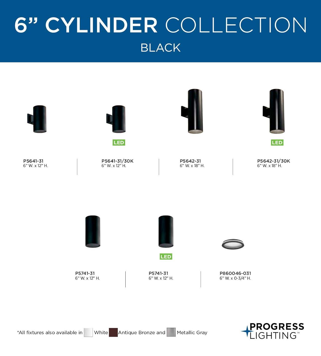 Progress Lighting, Cylinders Collection, 2-Light Wall Light, Antique Bronze, Porcelain Shade
