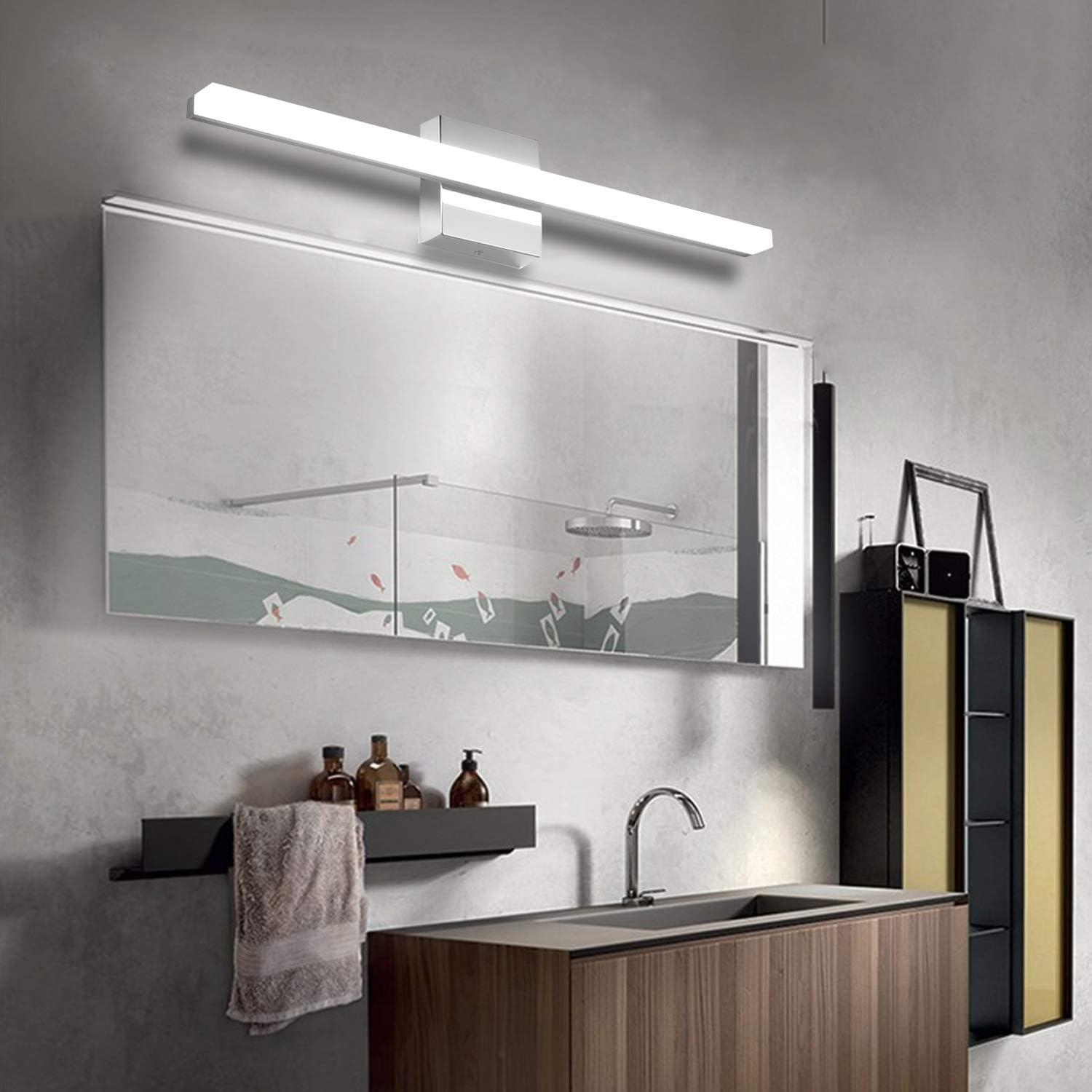 24-Inch Chrome LED Vanity Light with Acrylic Shade