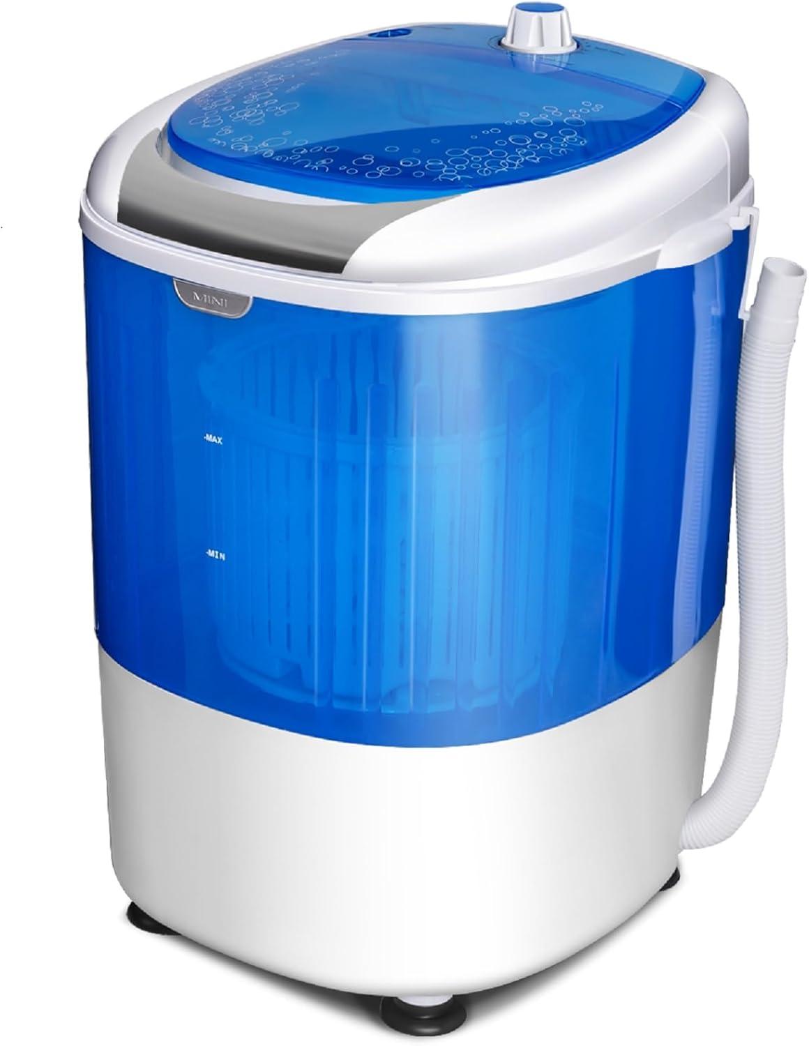 Costway 5.5lbs Portable Mini Compact Washing Machine Electric Laundry Spin Washer Dryer Blue