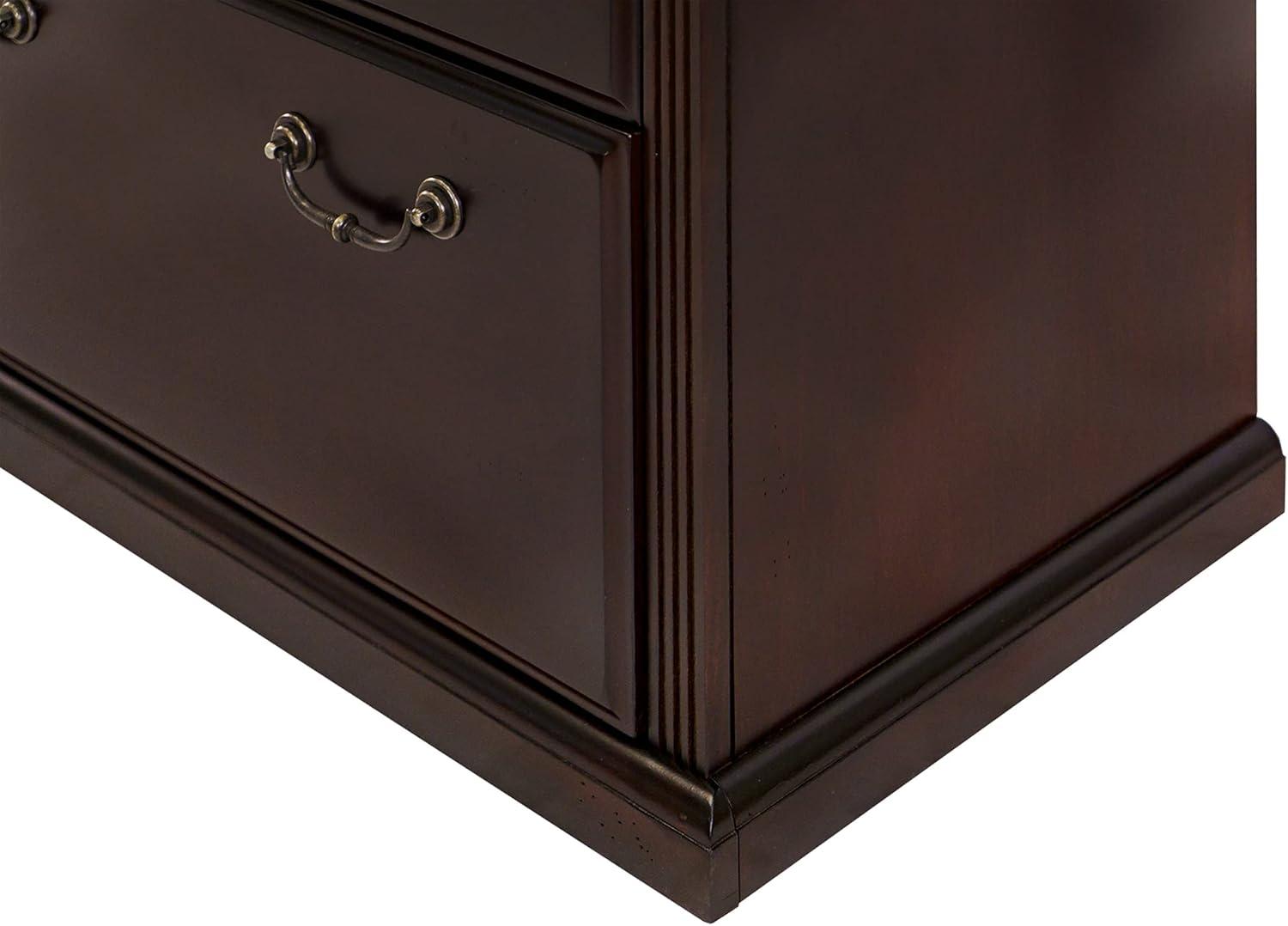 Huntington Two Wood Drawer Lateral File Cabinet Office Storage File Cherry