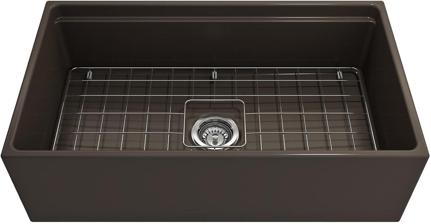 Contempo 33'' L Farmhouse Apron-Front Fireclay Kitchen Sink