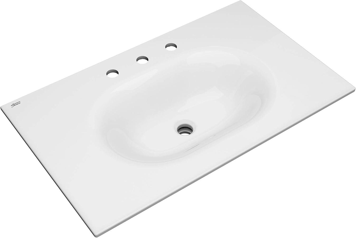 American Standard Studio S 20'' White Vitreous China Rectangular Bathroom Sink with Overflow