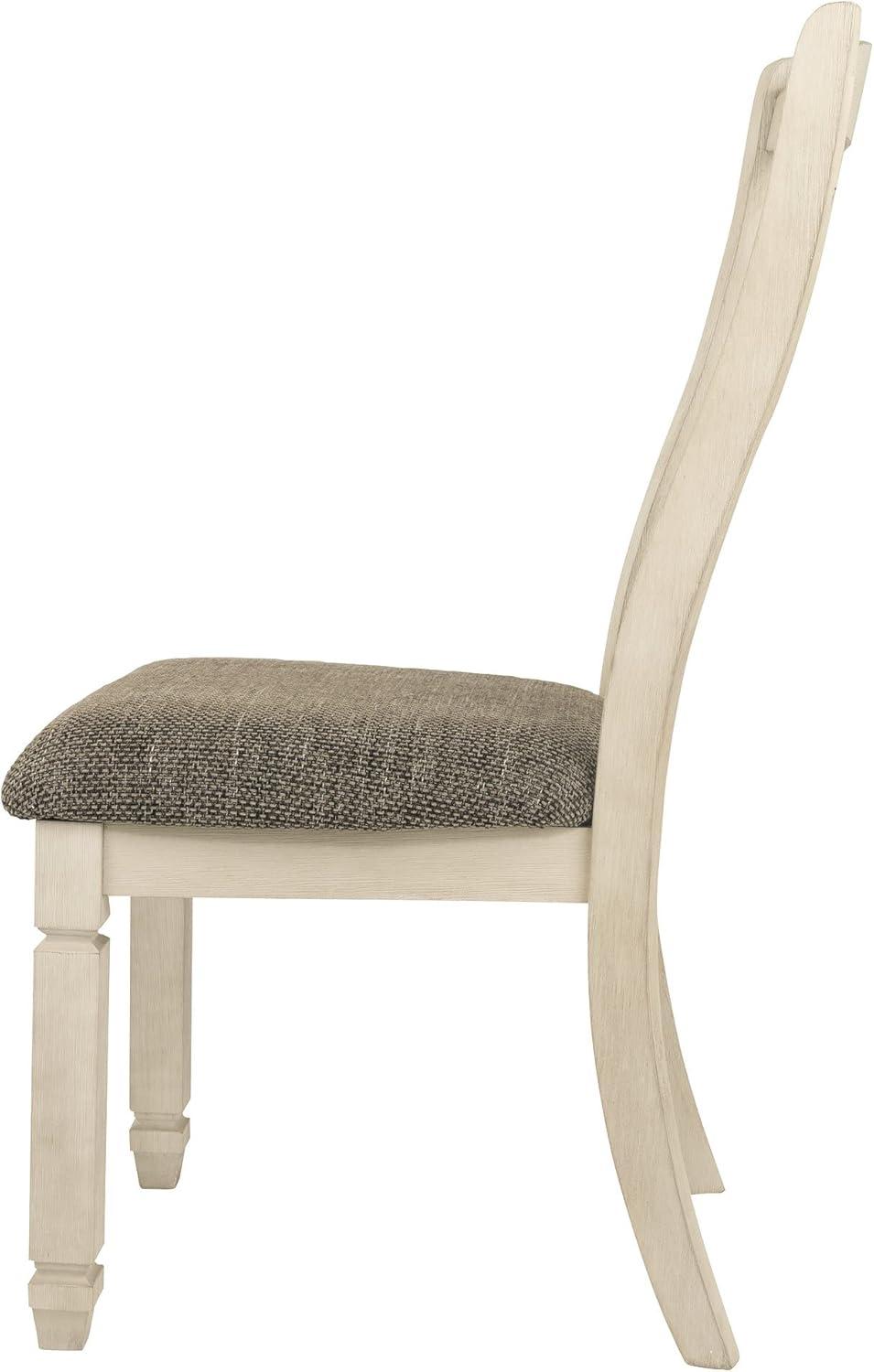 Signature Design By Ashley Bolanburg Upholstered Dining Room Chair, 2 Count, Antique White