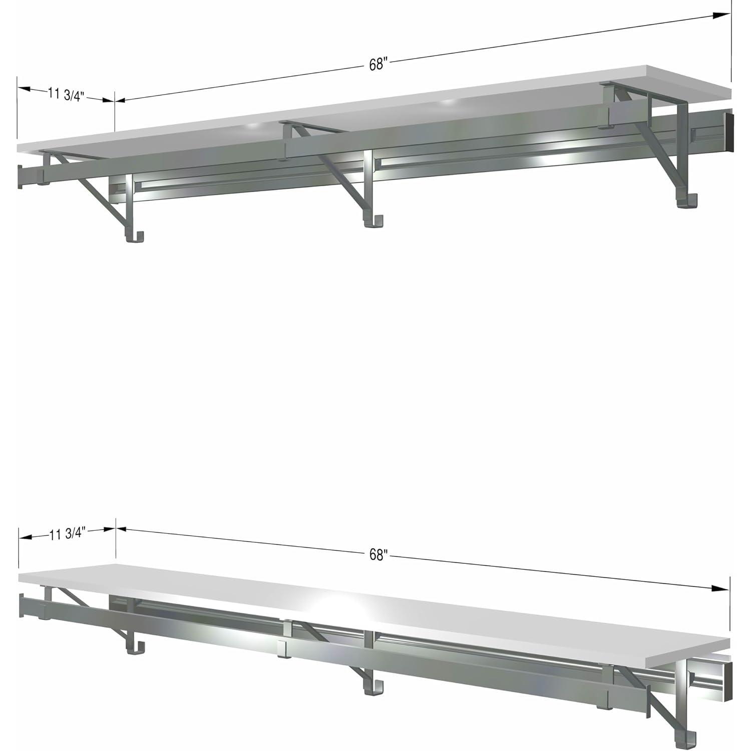 Arrange A Space Double Shelf Double Hang Closet System 68” White