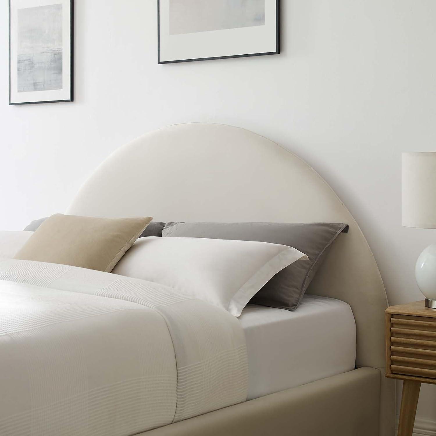 Modway Resort Performance Velvet Arched Round Platform Bed