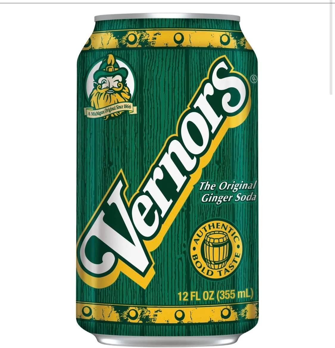 Vernors Ginger Ale Soda - 12 Fl Oz Can (Pack of 24)