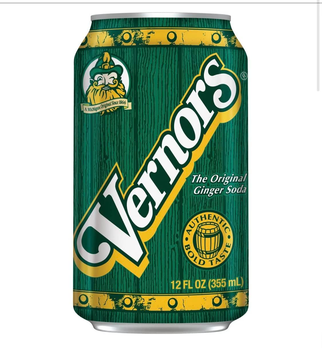 Vernors Ginger Ale Soda - 12 Fl Oz Can (Pack of 24)