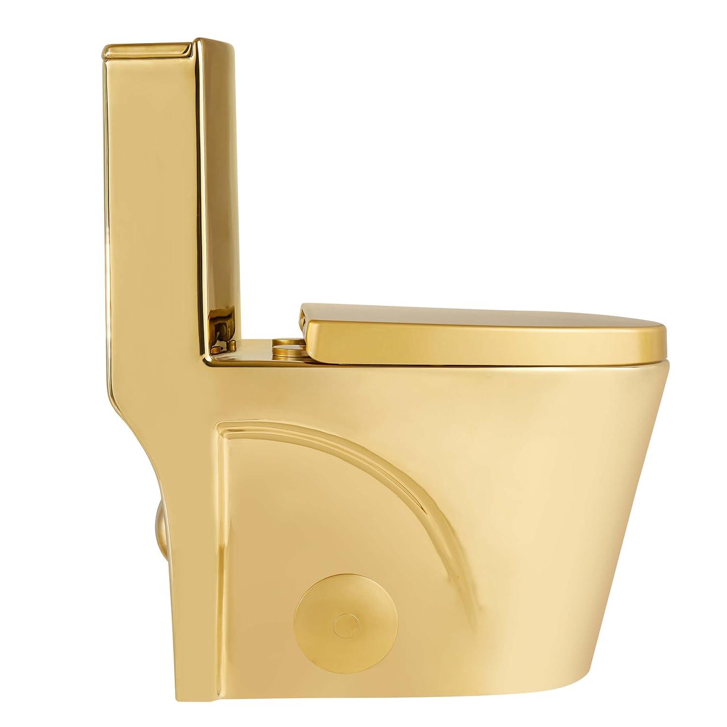 Dual-Flush Elongated One-Piece Toilet with High Efficiency Flush