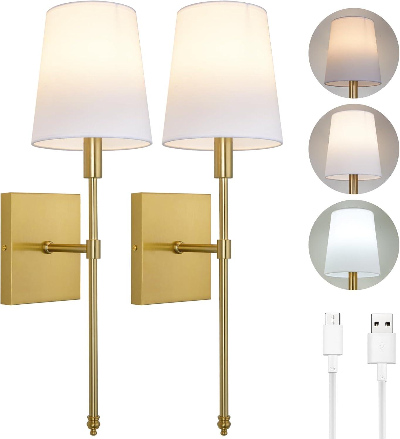 Battery Operated Black Wall Sconce Set Of 2,not Hardwired Fixture Wireless Wall Light ,dimmable Picture Sconces Cordless ,Easy To Install Battery Powered Lamp,for Bedroom, Lounge, Farmhouse Gallery