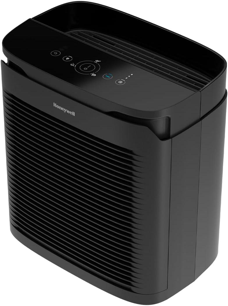 Honeywell Power Plus HEPA Air Purifier for Medium and Large Rooms Black: 4 Settings, 100-300 sq. ft., AHAM & Energy Star Certified