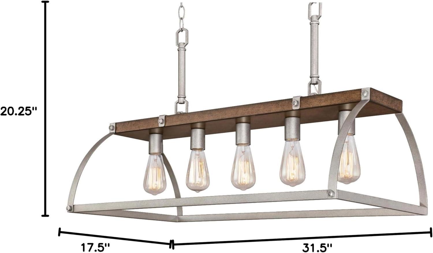 Oak Lane 5 - Light Square / Rectangle Chandelier