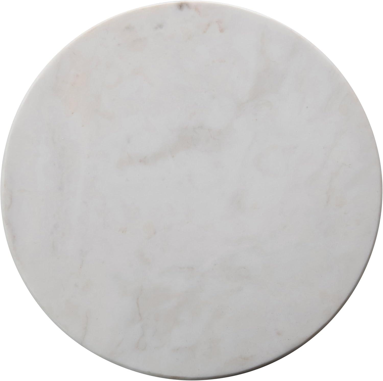 Creative Co-Op Marble Lazy Susan, White