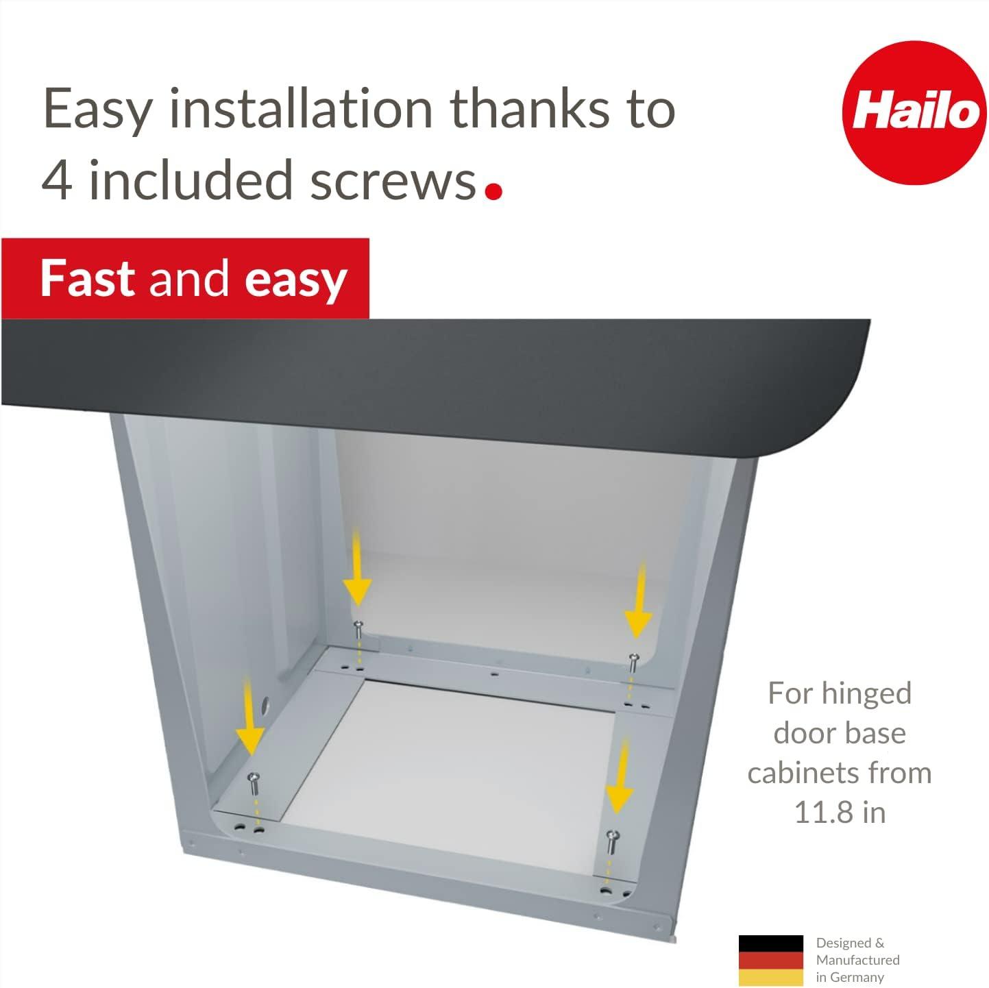Hailo USA Inc. Plastic Manual Lift Multi-Compartments Trash & Recycling Bin