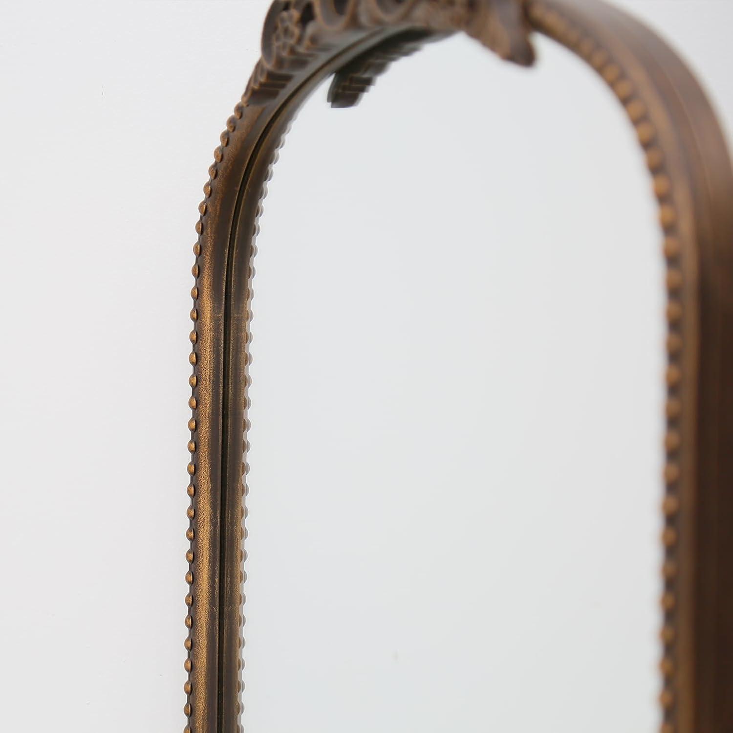 Micasso Black Vintage Wall Mirror, 24x36 Inches Black Decorative Mounted Traditional Arched Mirror for Bathroom Bedroom Living Room, Entryway, Home Wall Decor